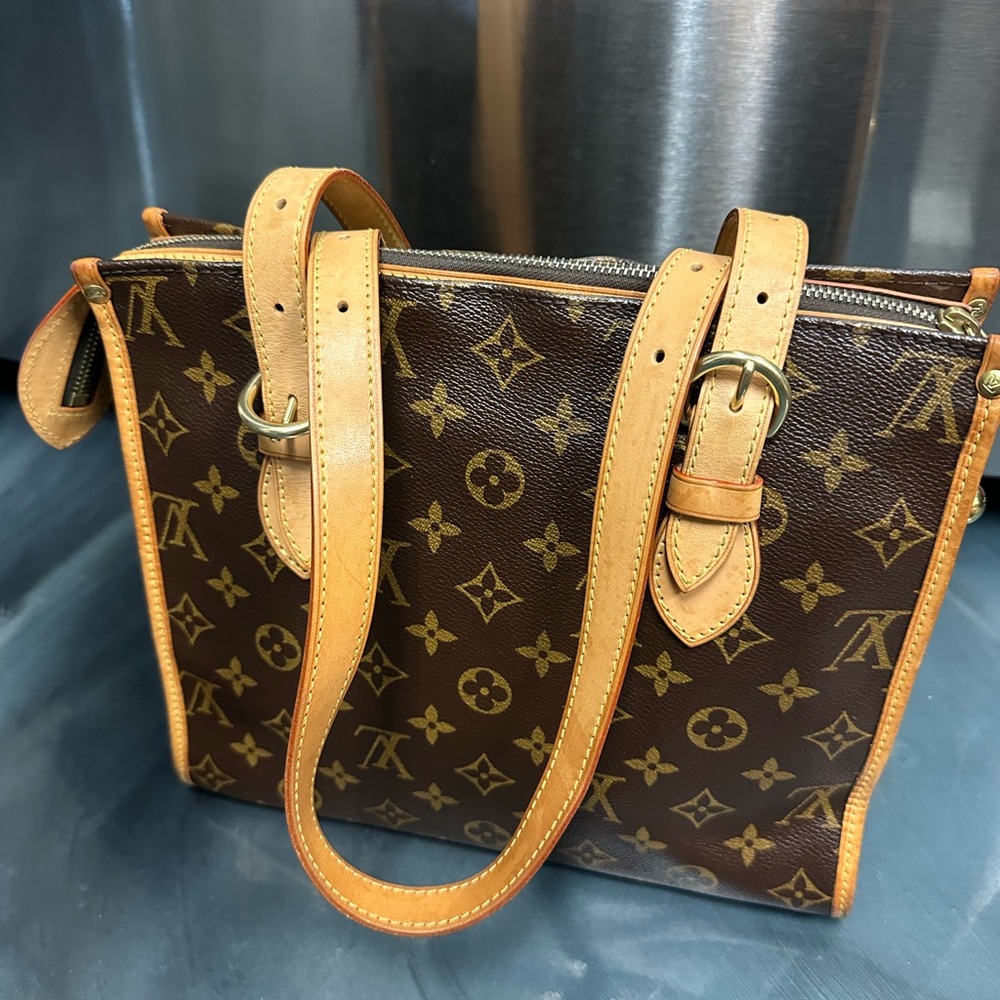Louis Vuitton Brown Tan Monogram Shoulder Bag